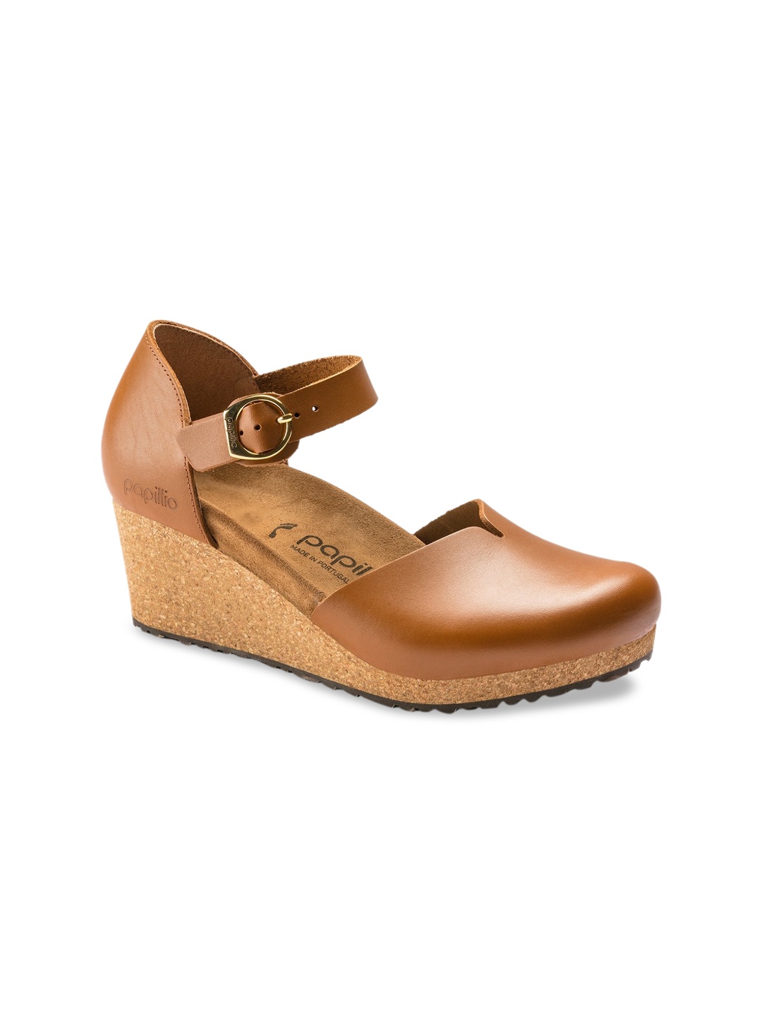

Birkenstock Women Mary Natural Leather Brown Narrow Width Heels