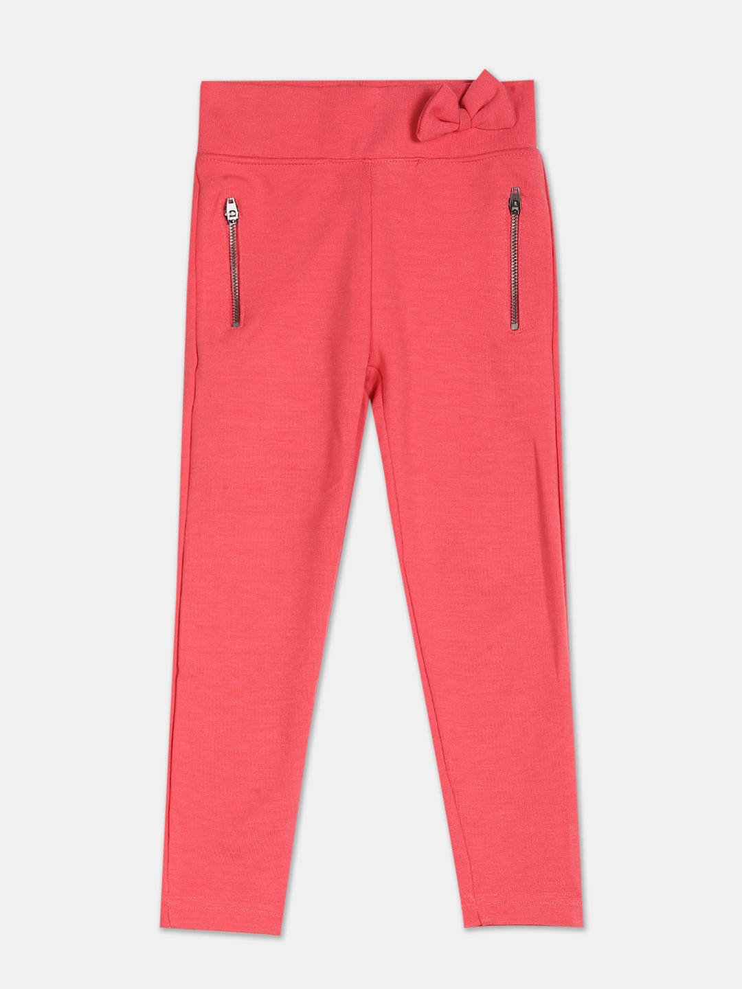 

Cherokee Kids Girls Elasticized Waist Pink Solid Treggings