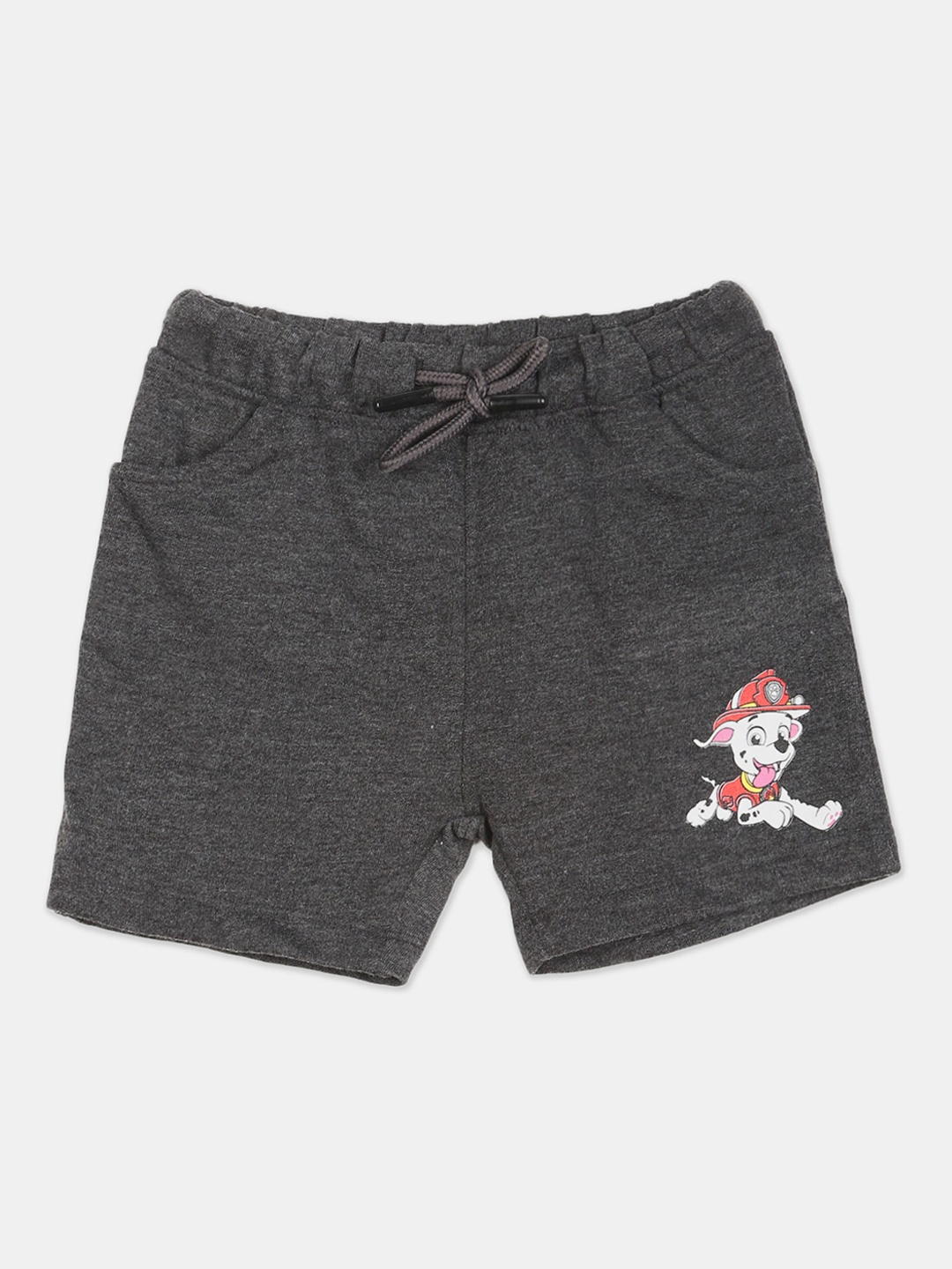 

Colt Boys Charcoal Grey Marshall Printed Mid-Rise Regular Shorts