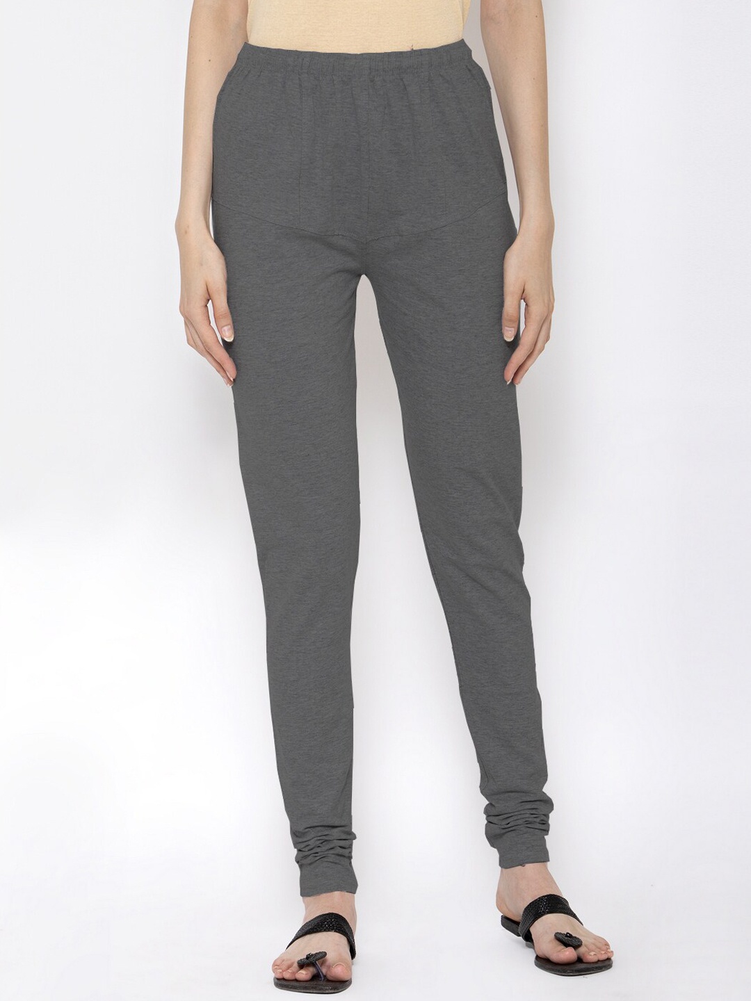 

Klotthe Women Grey Solid Cotton Legging