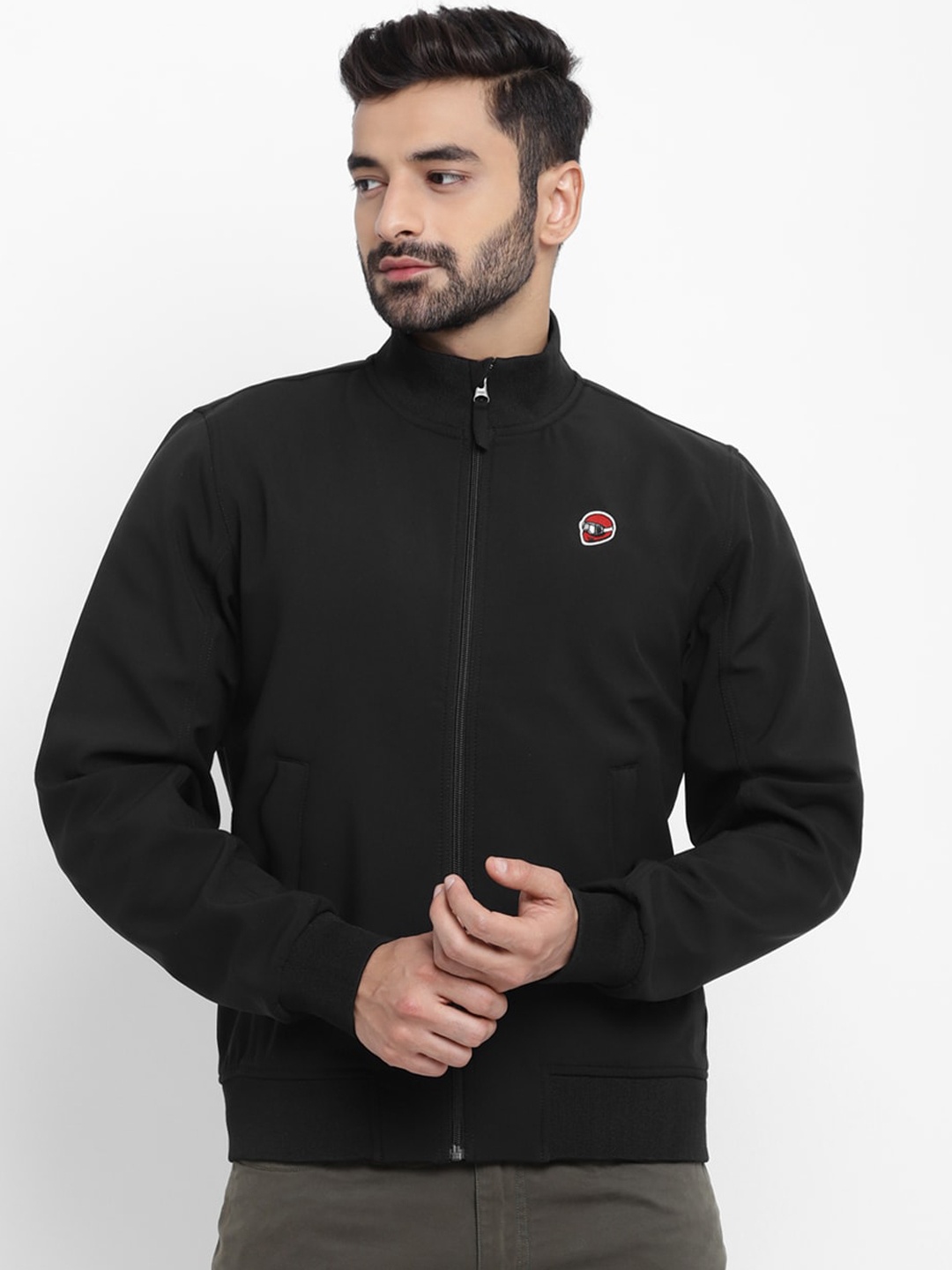 

Royal Enfield Men Black Bomber Jacket