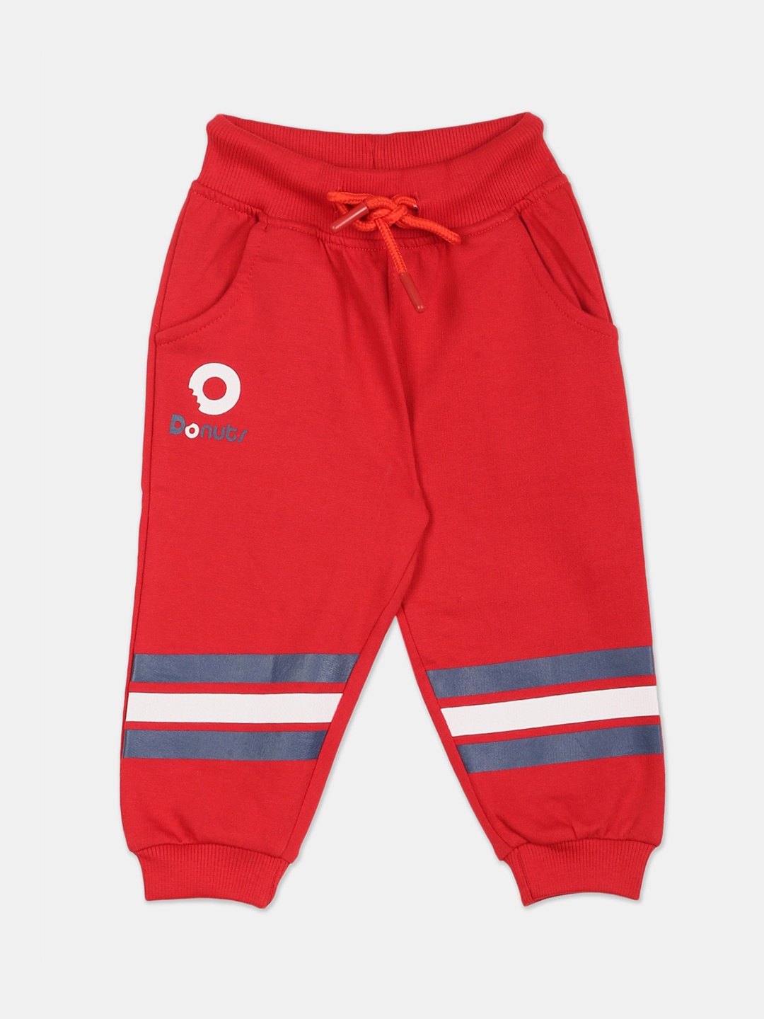 

Donuts Boys Red Contrast Striped Joggers