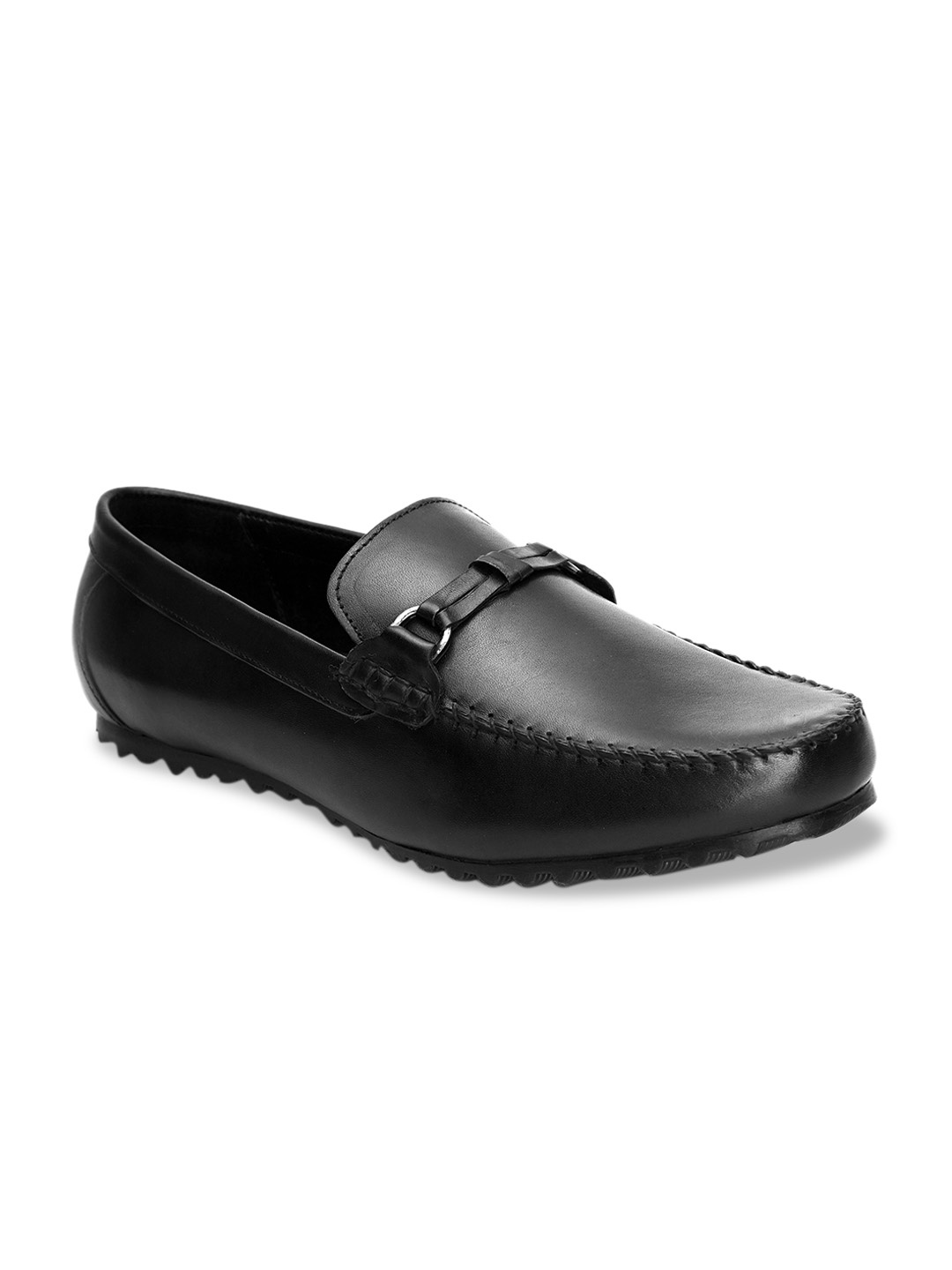 

San Frissco Men Black Leather Loafers