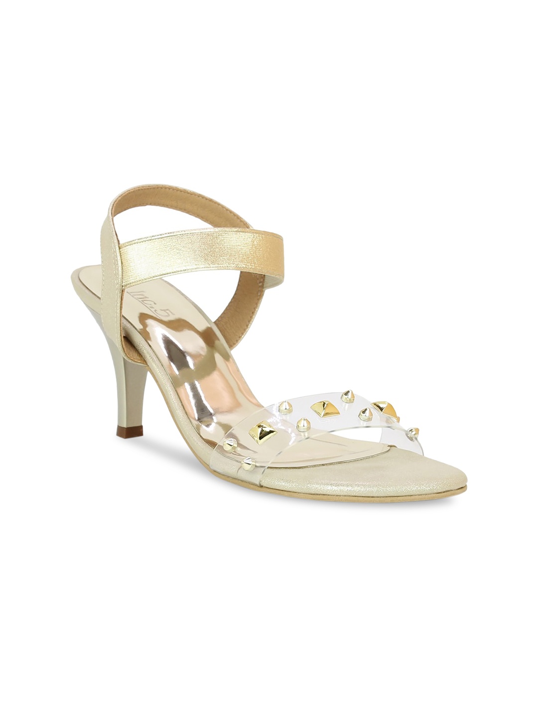 

Inc 5 Gold Embellished Slim Heeled Sandals