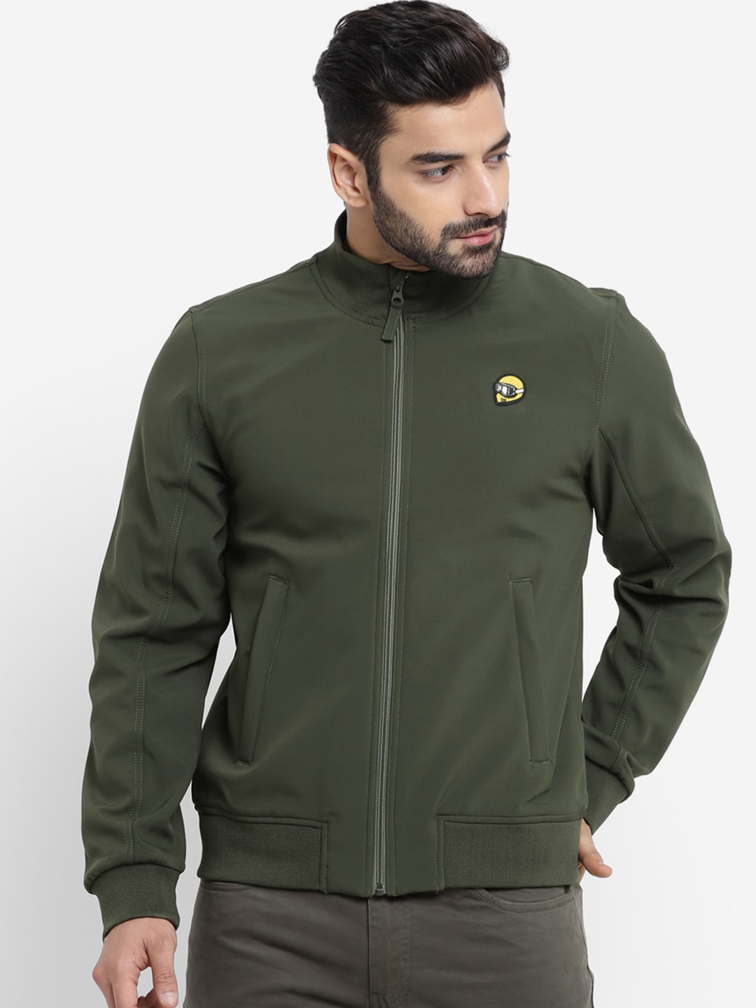

Royal Enfield Men Olive Bomber Jacket