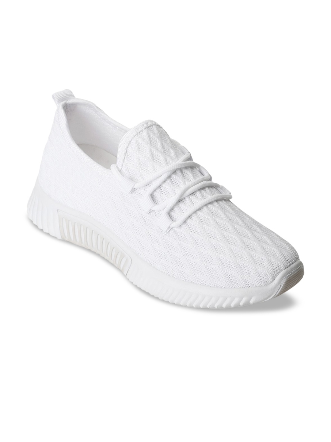 

Truffle Collection Women White Woven Design Sneakers