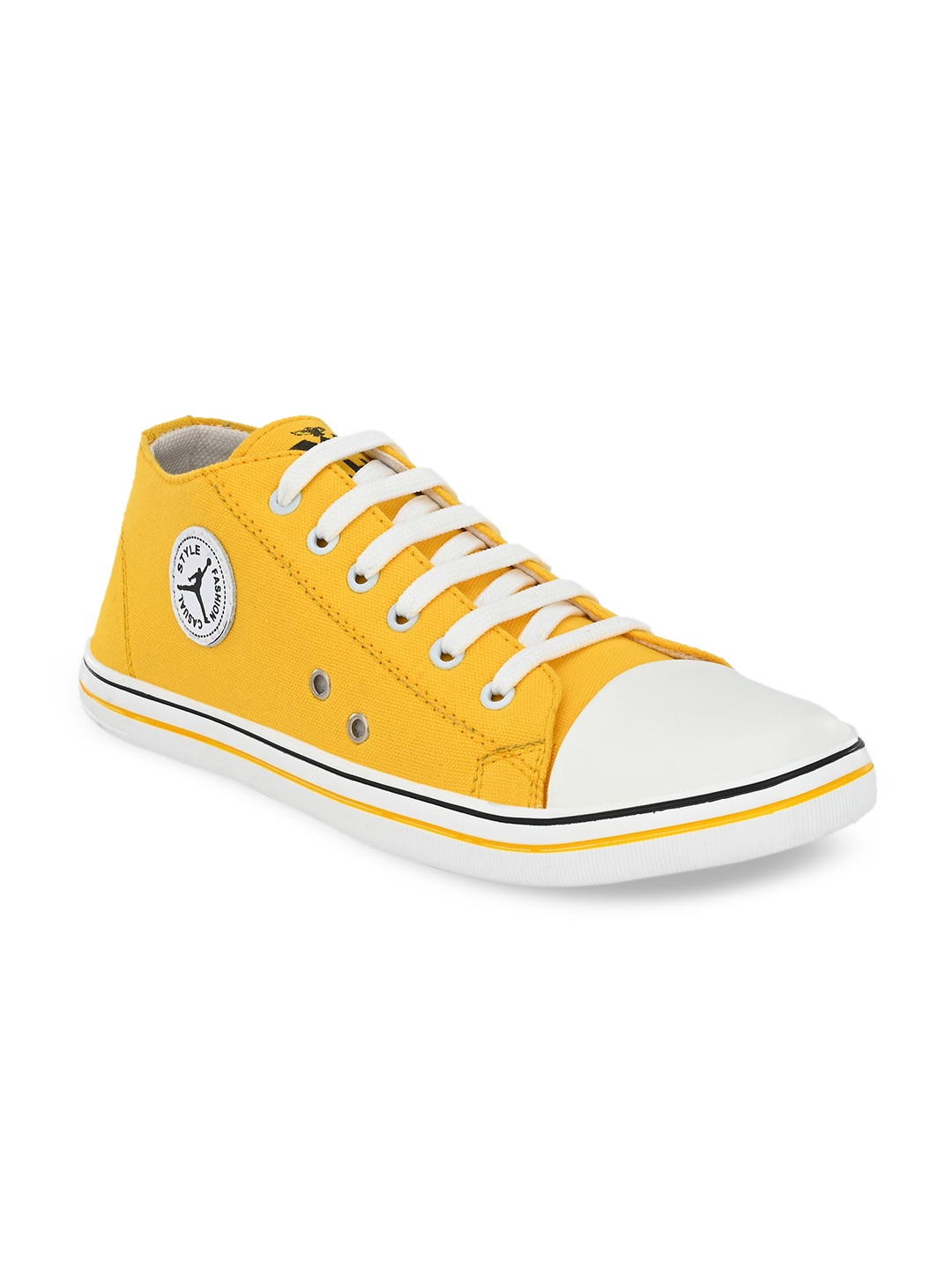 

Absolutee Shoes Men Yellow &White Colourblocked Sneakers