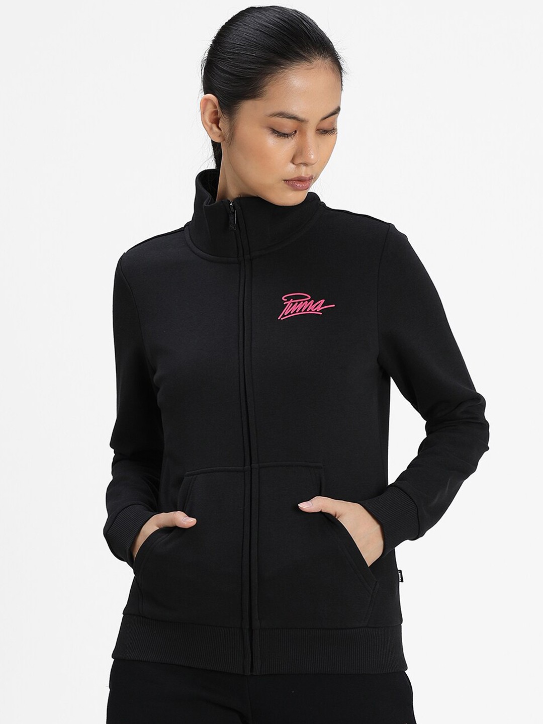 

Puma Women Black Sweat Jacket