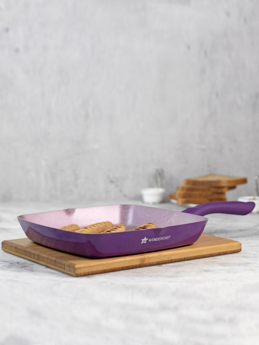 

Wonderchef Purple Solid Aluminum Royal Velvet Grill Pan