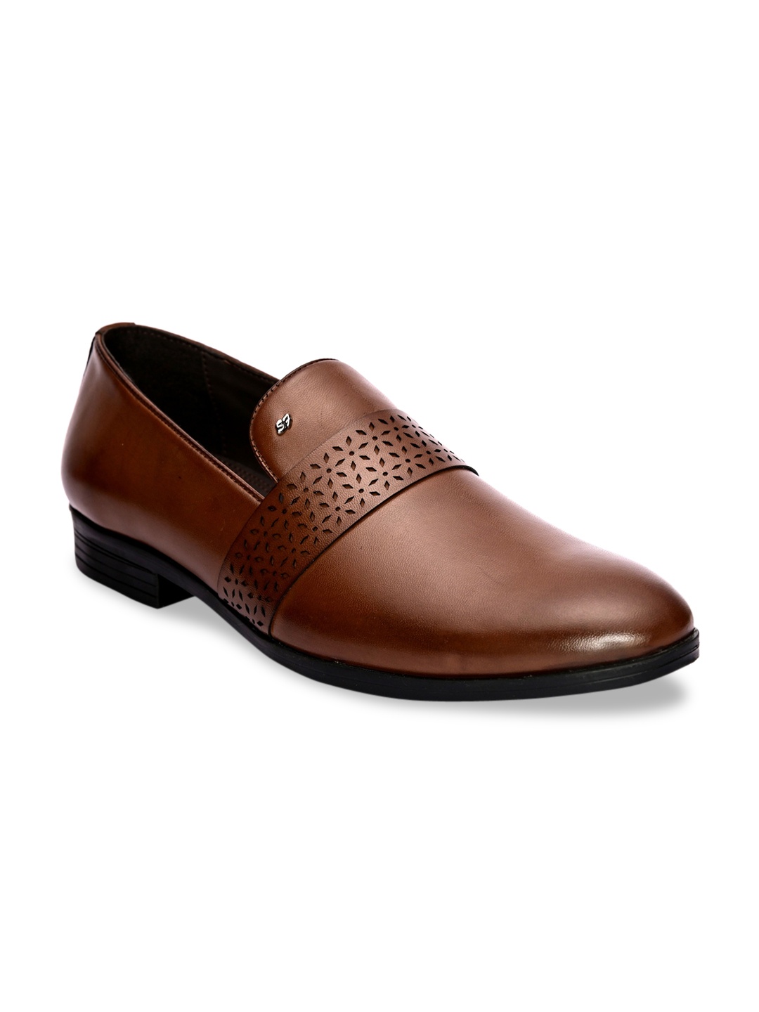 

San Frissco Men Brown Solid Formal Slip-Ons
