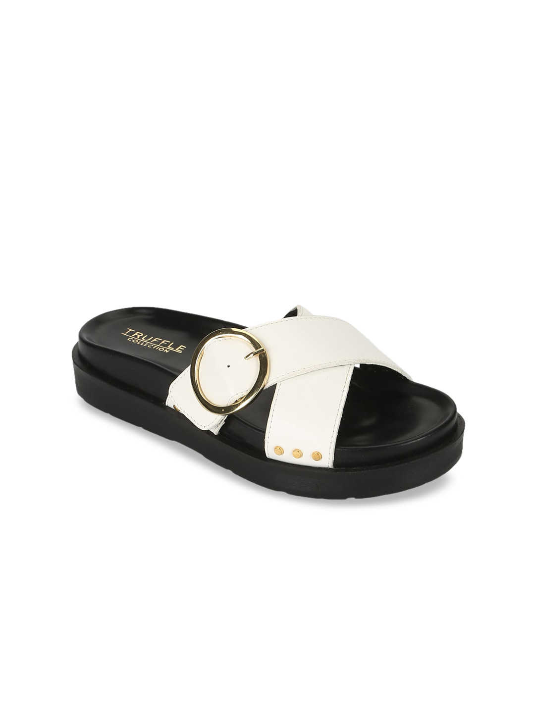 

Truffle Collection Women White Open Toe Flats