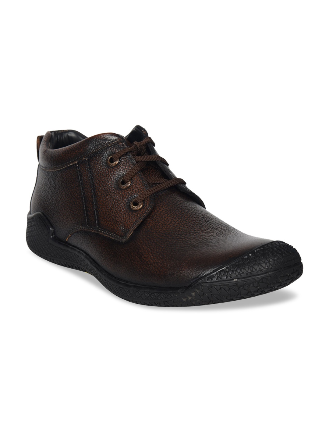 

IMPAKTO Men Brown Leather Derbys