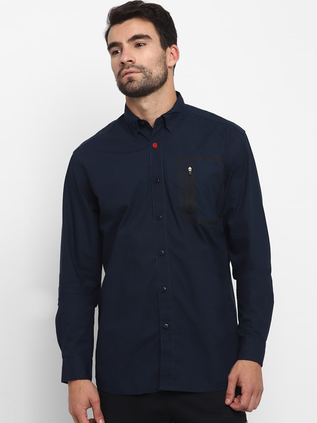 

Royal Enfield Men Navy Blue Casual Shirt