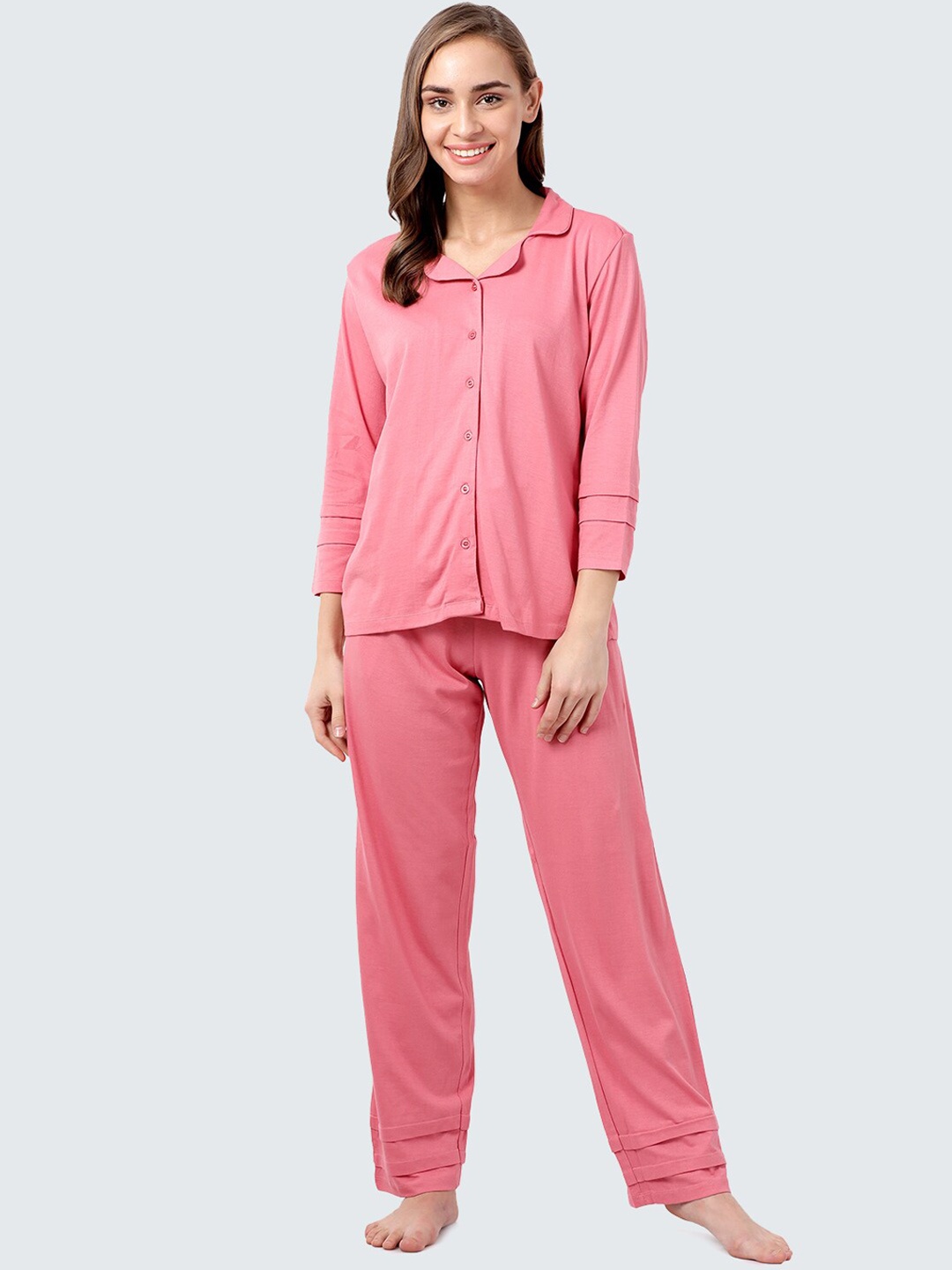 

shyaway Women Pink Night suit