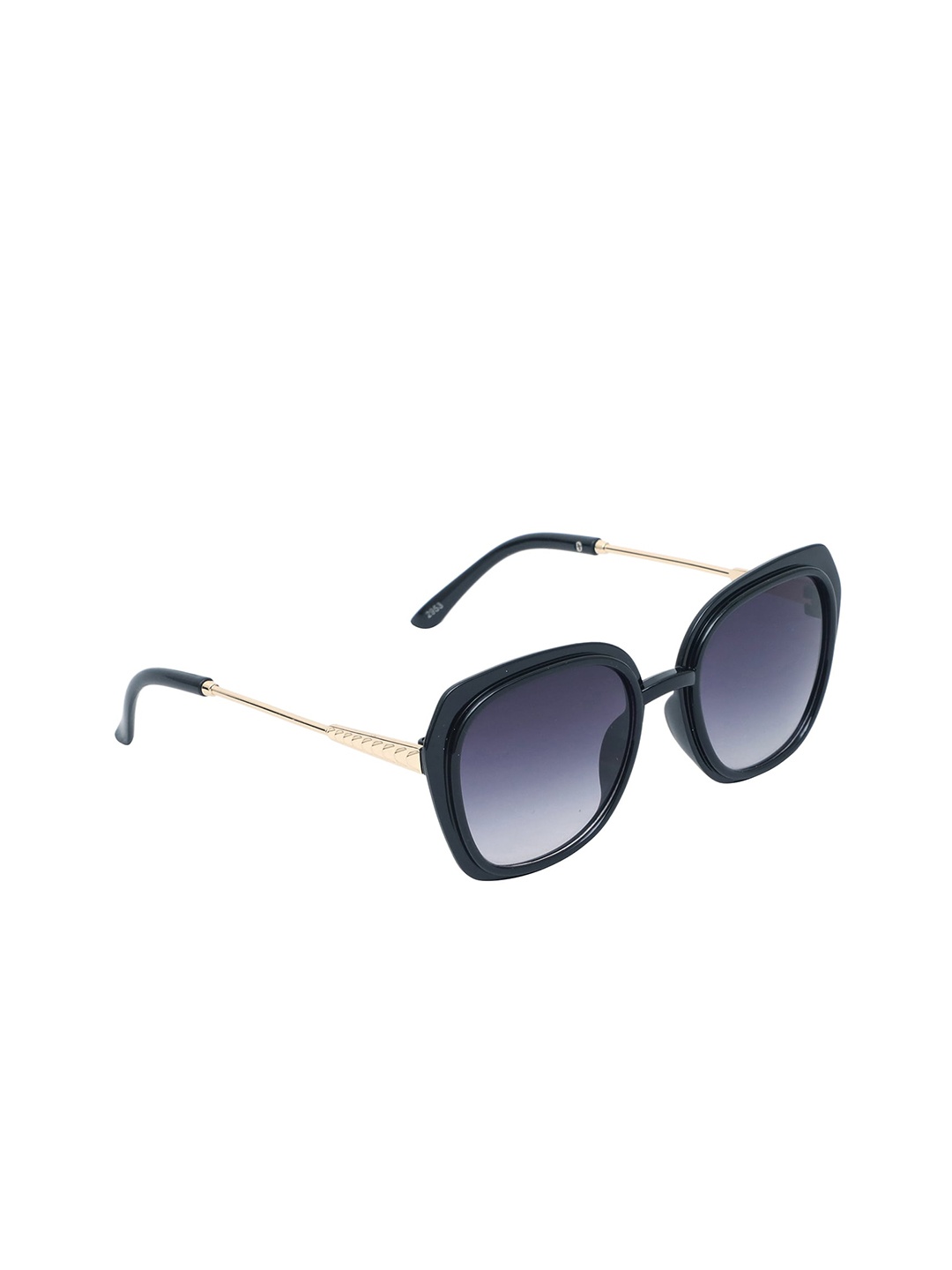 

Spiky Unisex Kids Black UV Protected Lens Full Rim Rectangle Sunglasses