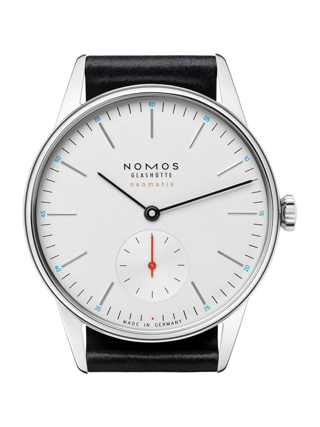 

Nomos Glashutte Unisex Silver-Toned Dial & Black Leather Straps Analogue Automatic Motion Powered Watch