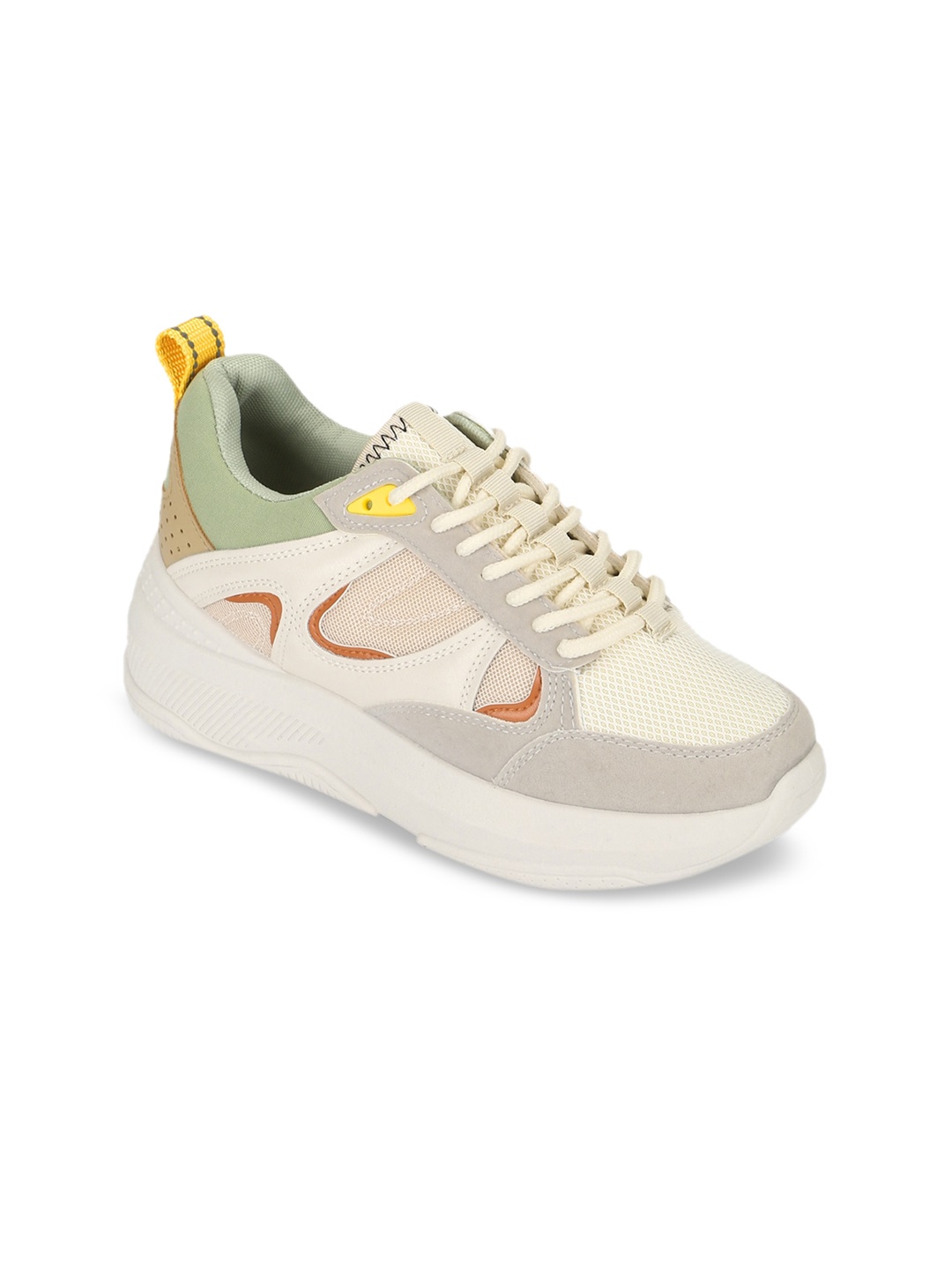 

Truffle Collection Women Multi Colourblocked PU Sneakers