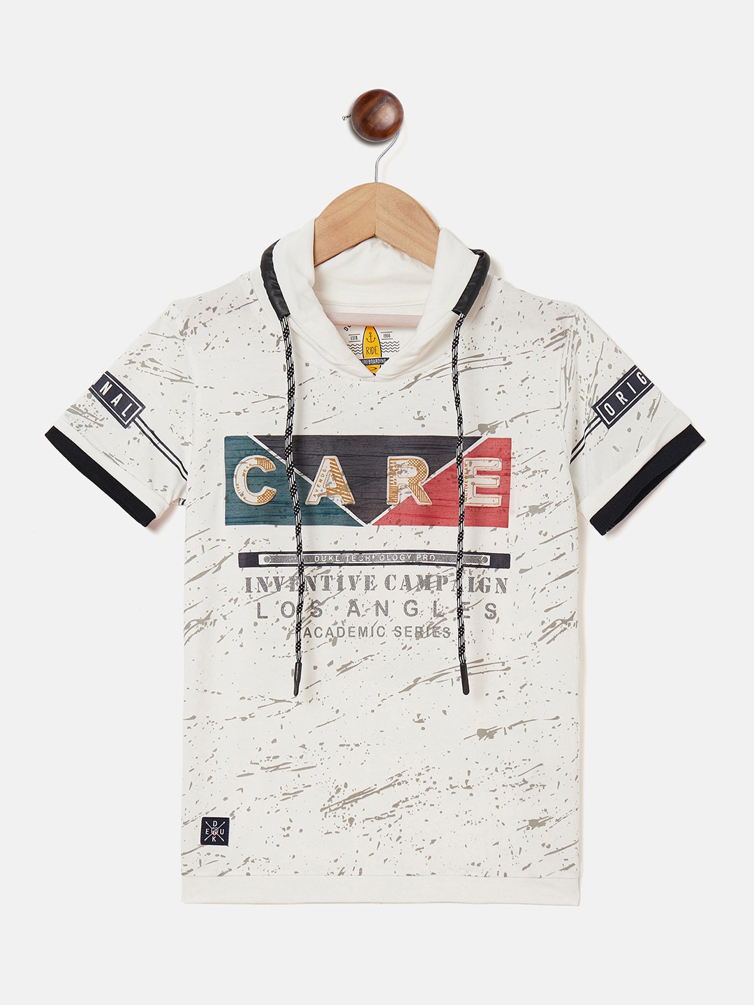 

Duke Boys White Typography Printed T-shirt