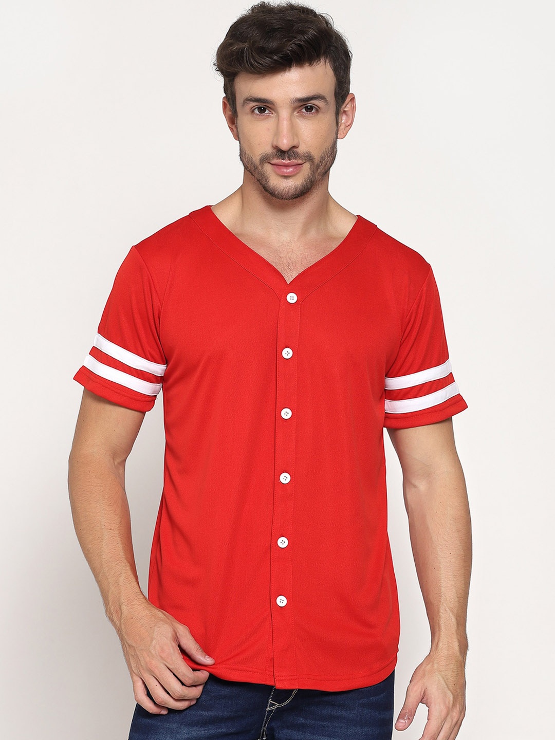 

PAUSE SPORT Men Red Solid Regular Fit Casual Shirt