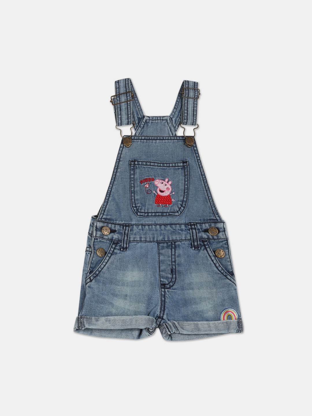 

Colt Girls Blue Peppa Pig Embroidered Denim Dungarees