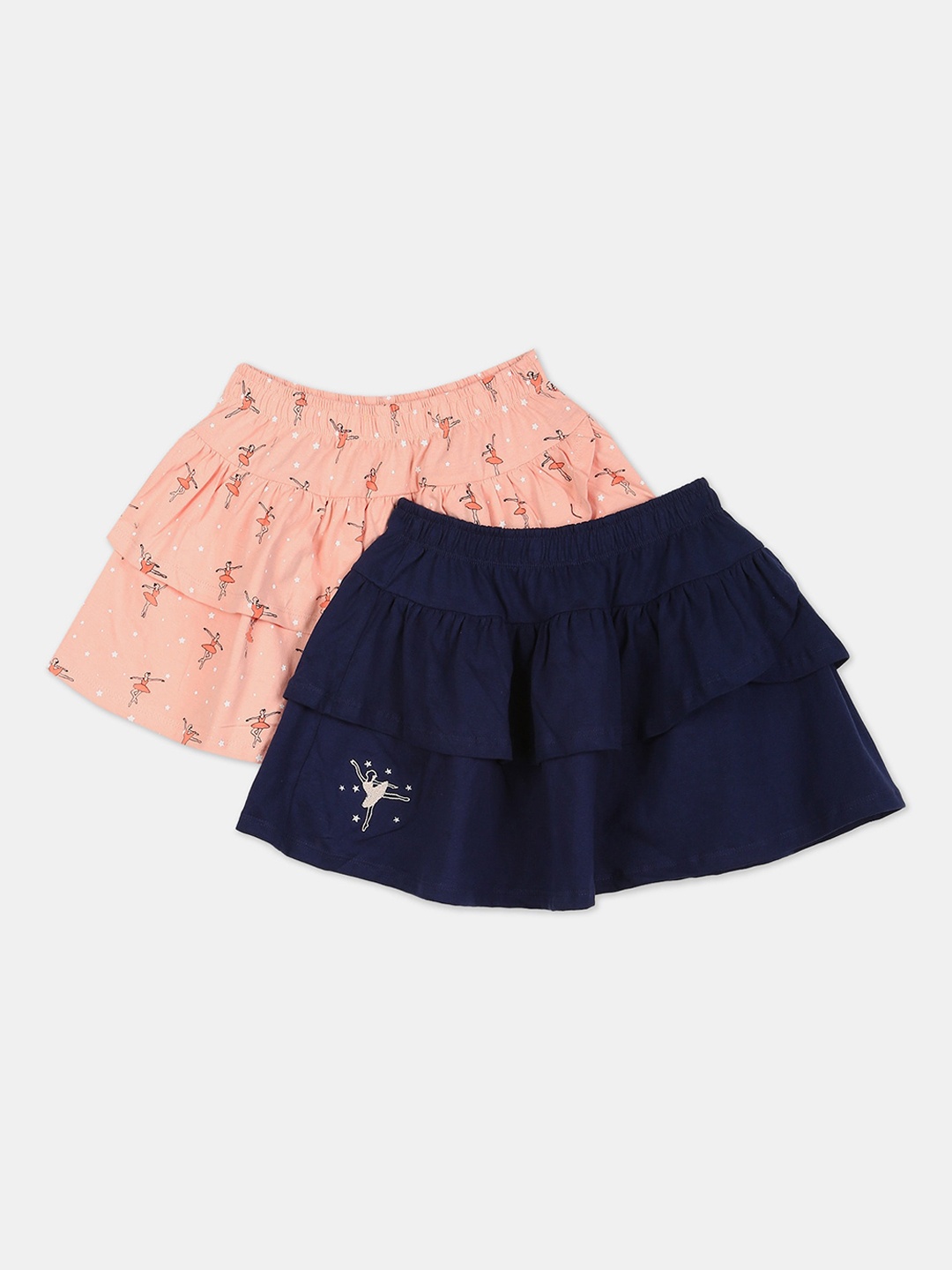 

Cherokee Girls Pack Of 2 Assorted Tiered Mini Skirt