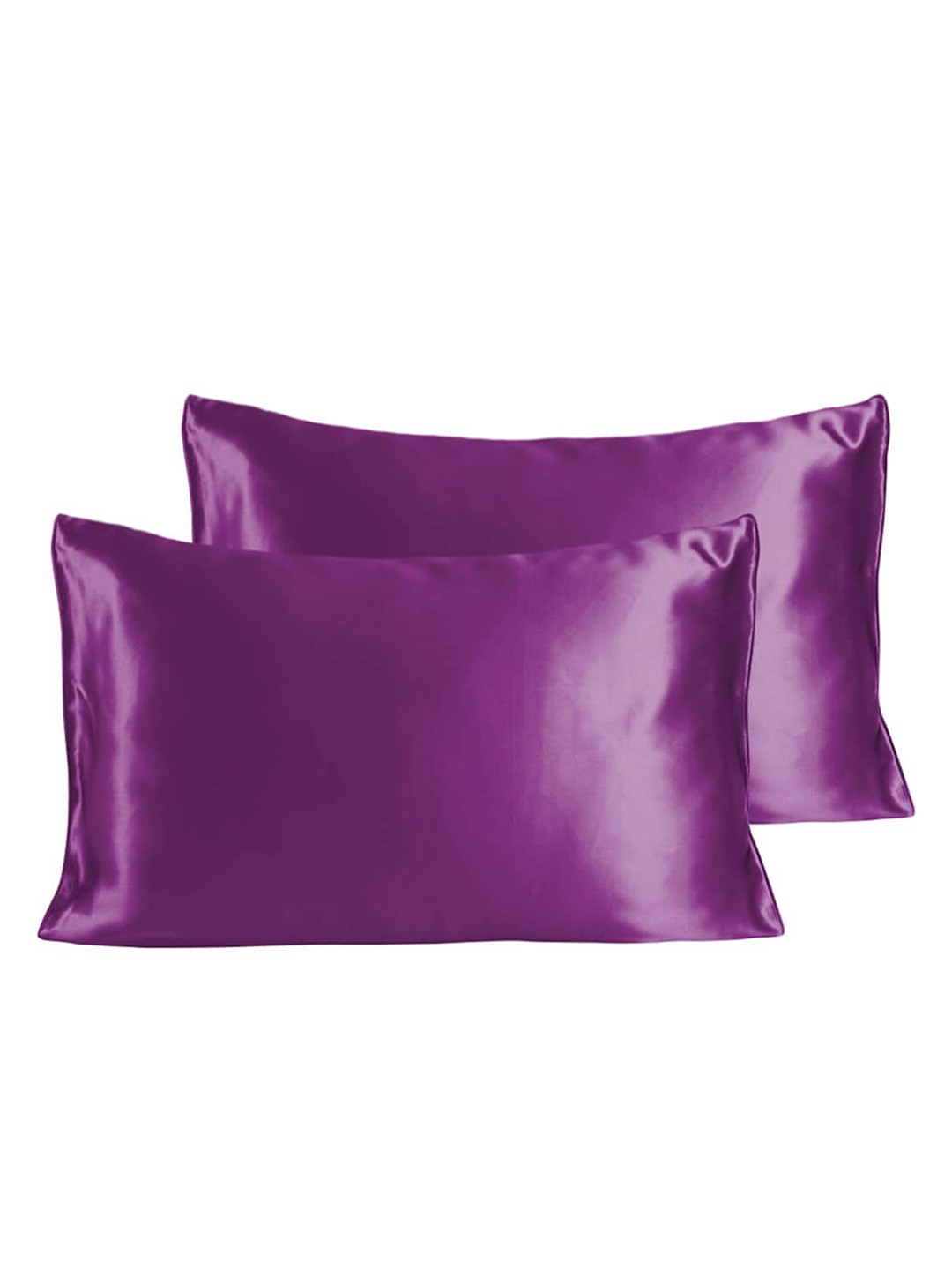 

Stoa Paris Date Night Collection Pack Of 2 300TC Purple Solid Ultra Satin Pillow Covers
