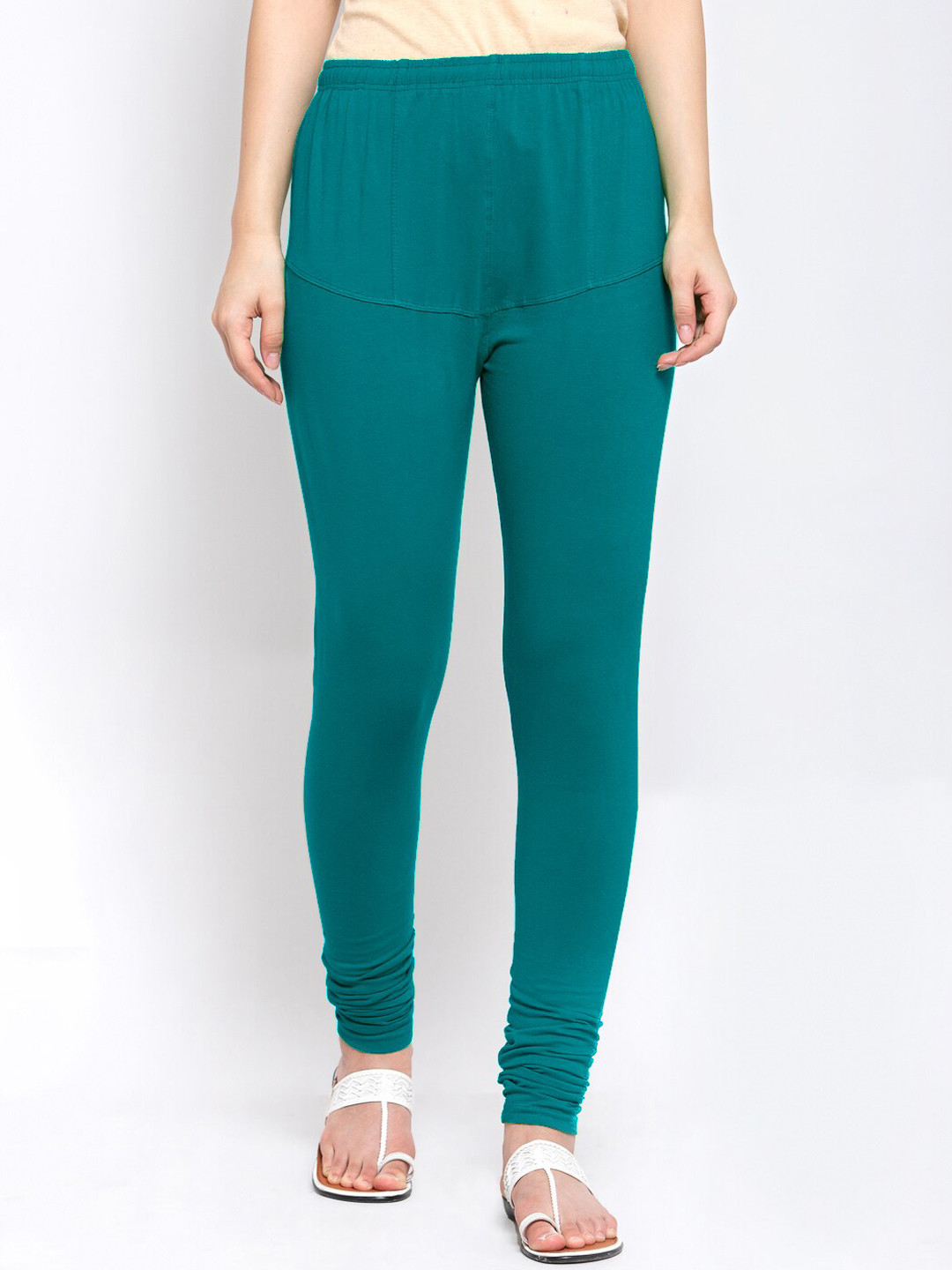 

Klotthe Women Turquoise Blue Churidar-length legging