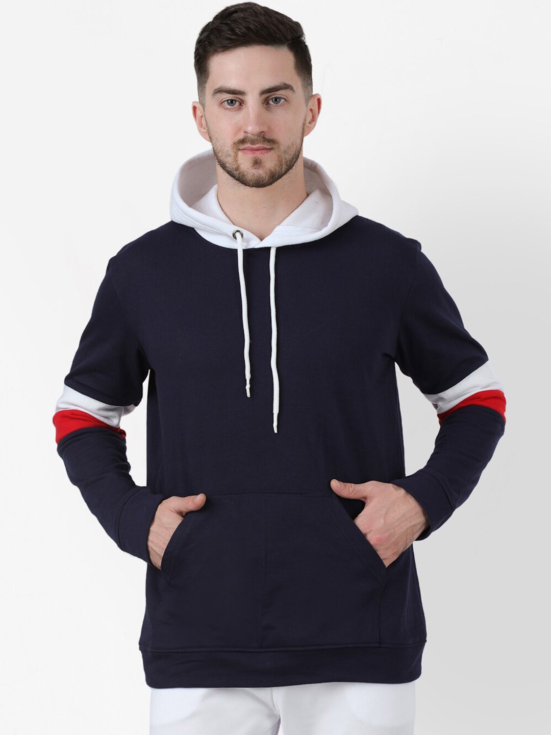

PAUSE SPORT Men Black Hooded Sweatshirt