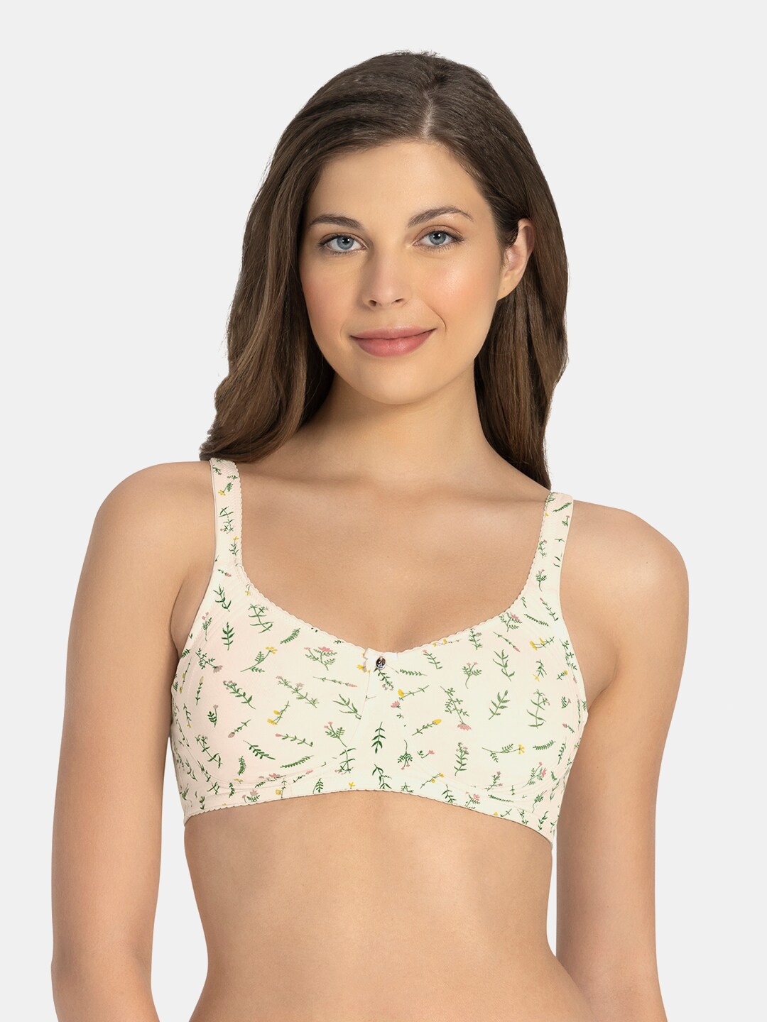 

Amante Printed Non Padded Wirefree Magic Shaper Super Support Bra - BRA78501, White