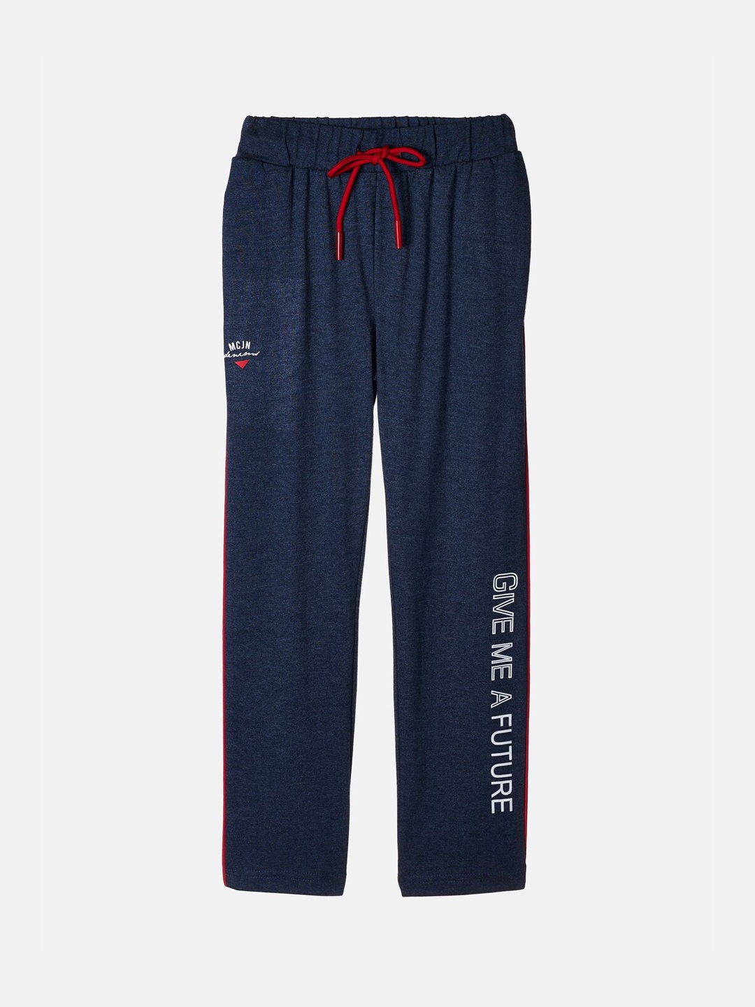 

Monte Carlo Boys Blue Typography Printed Track Pants