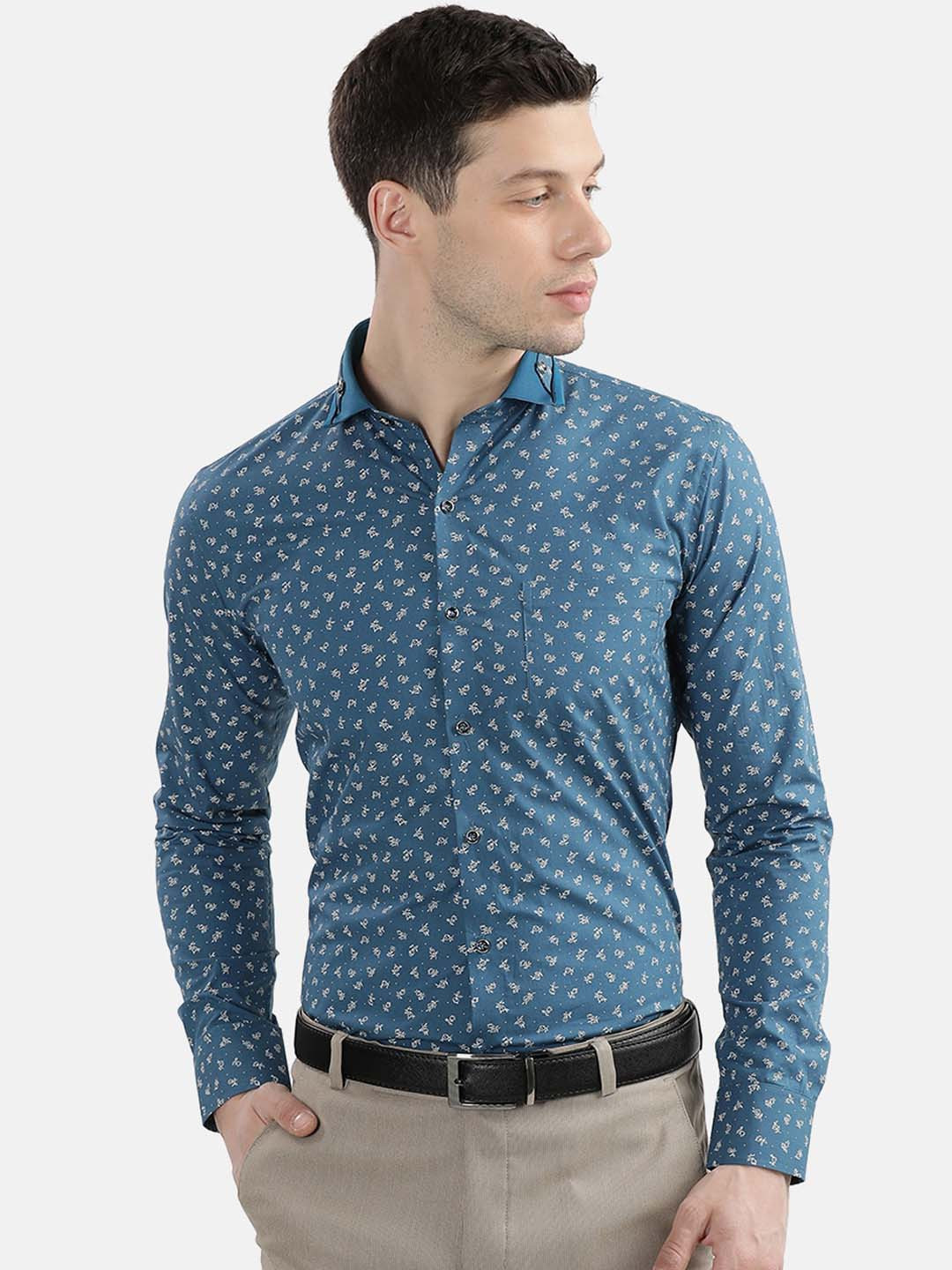 

V2 Value & Variety Men Blue Floral Printed Casual Shirt