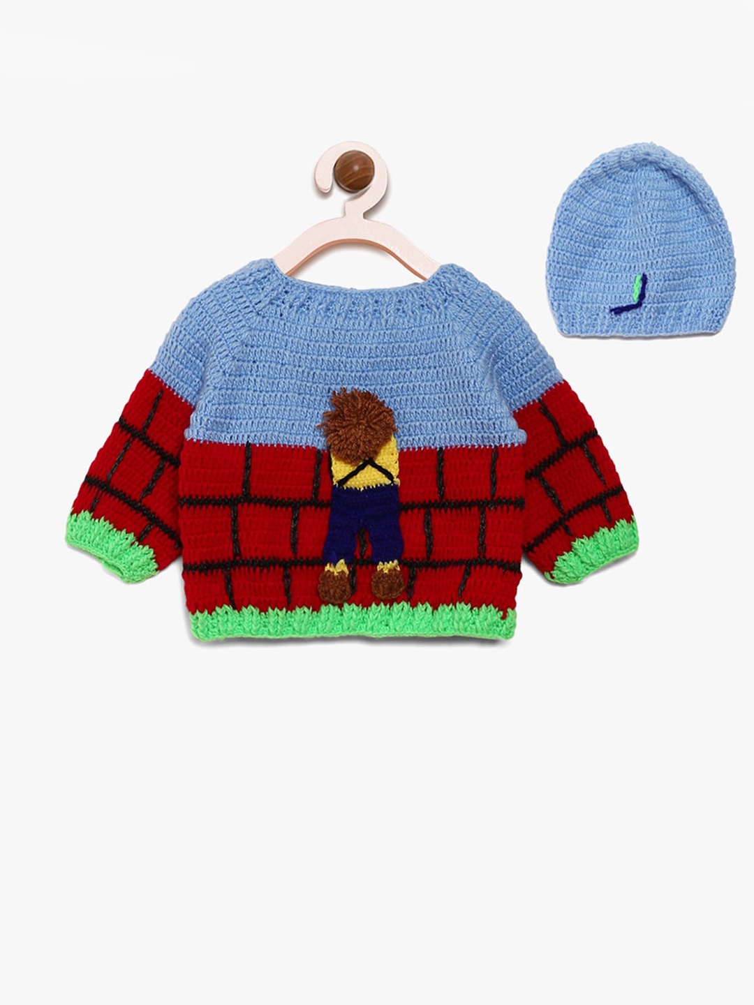 

CHUTPUT Unisex Kids Multi Humour and Comic Pullover With Beanie