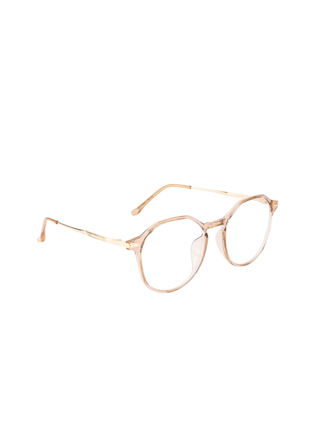 

Ted Smith Unisex Gold & Brown Full Rim Round Frames