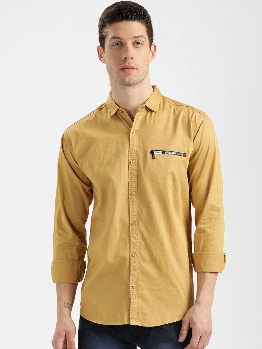 

V2 Value & Variety Men Mustard Casual Shirt