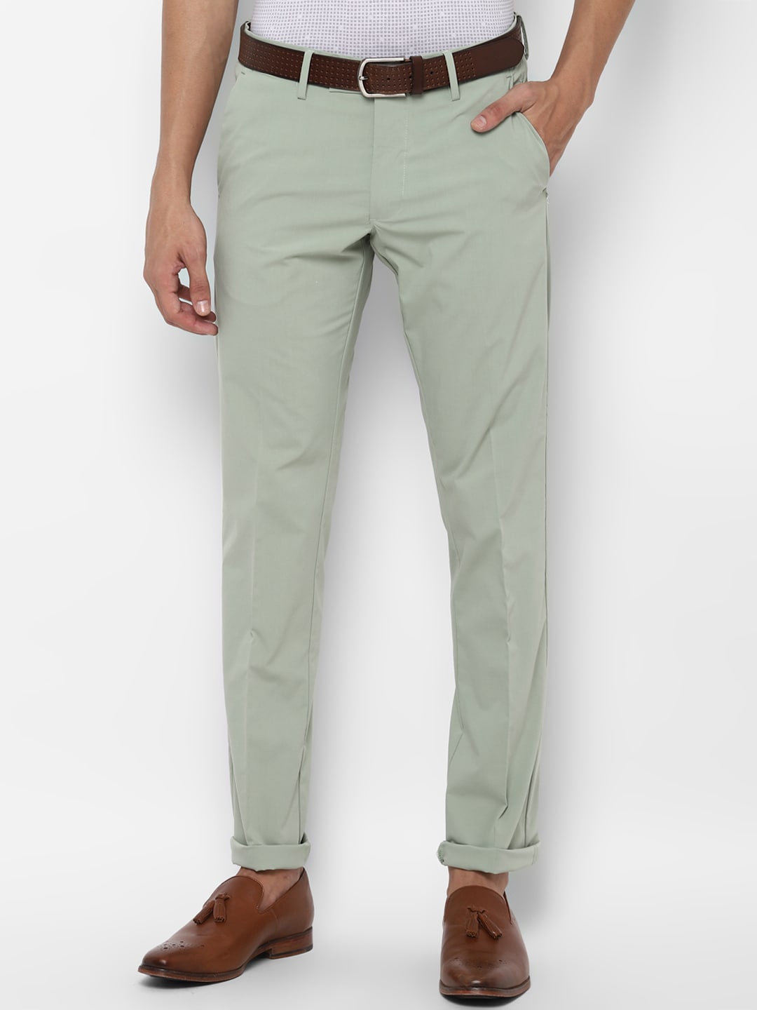 

Allen Solly Men Green Slim Fit Chinos