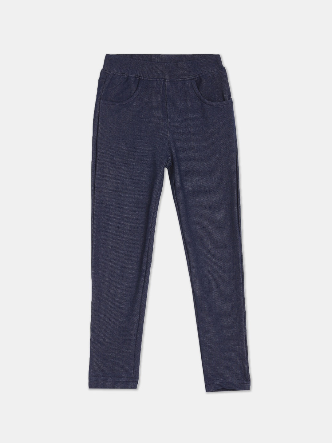 

Cherokee Girls Blue Solid Regular-Fit Jeggings