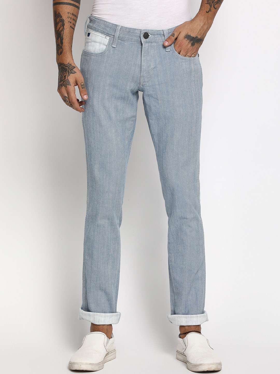 

Wrangler Men Blue Slim Fit Low-Rise Stretchable Jeans