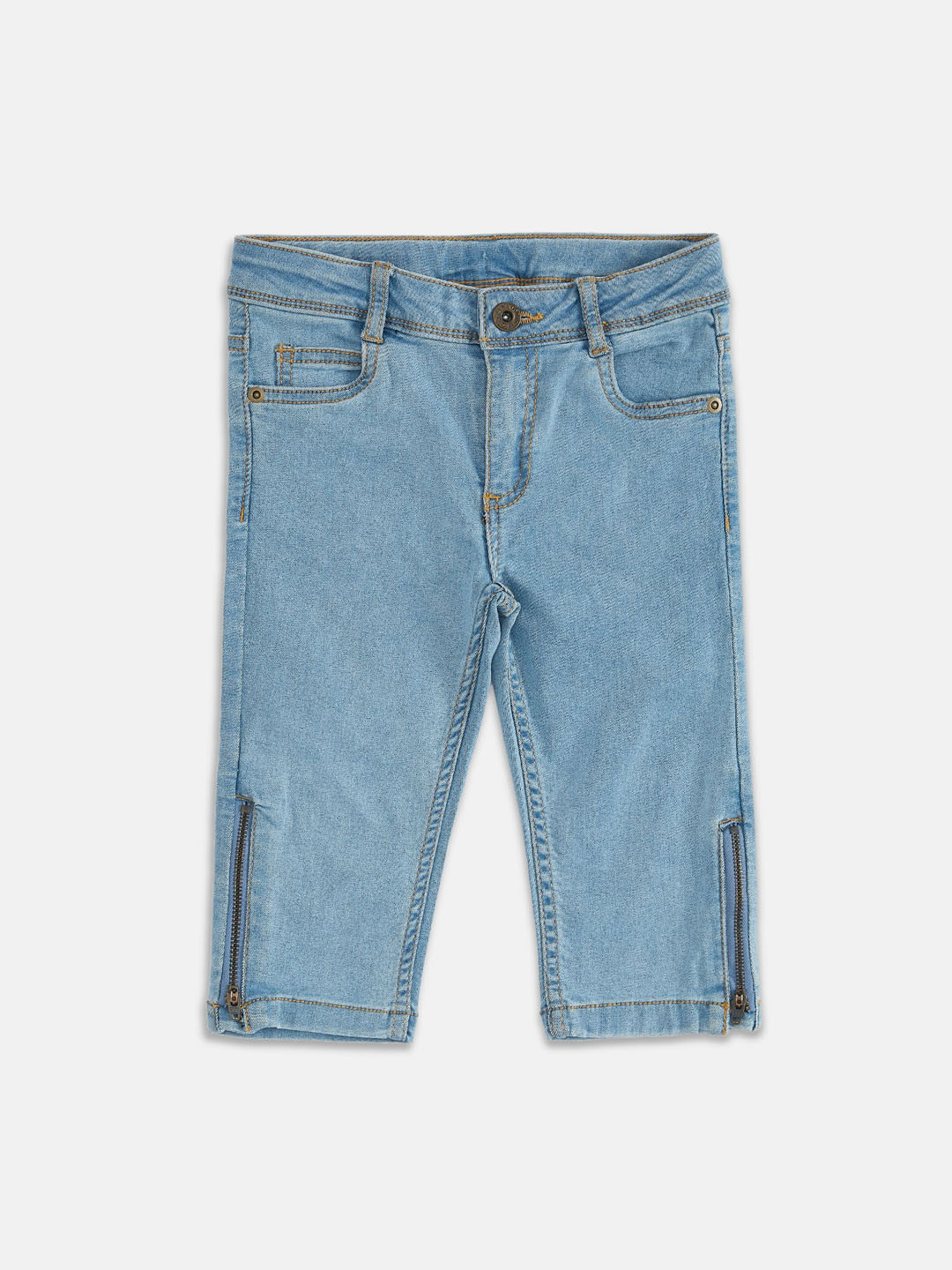 

Pantaloons Junior Girls Blue Mid-Rise Jeans