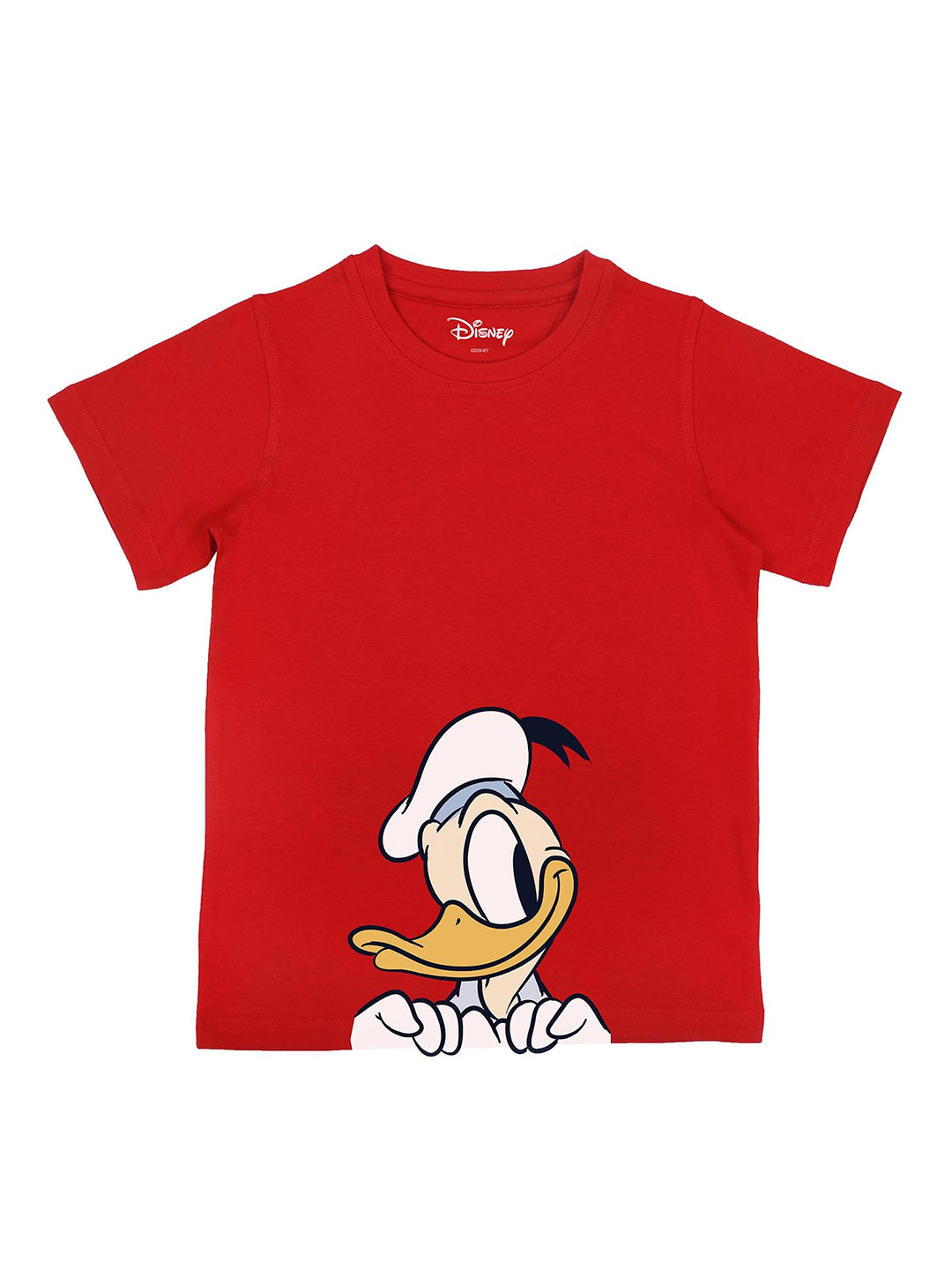 

Disney by Wear Your Mind Boys Red Donald Duck Printed Cotton Pure Cotton T-shirt