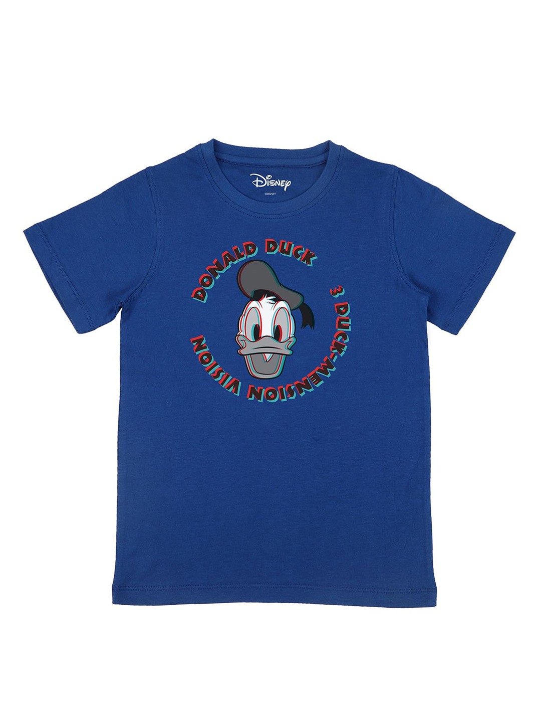 

Disney by Wear Your Mind Boys Blue Donald Duck Graphic Printed Cotton Pure Cotton T-shirt
