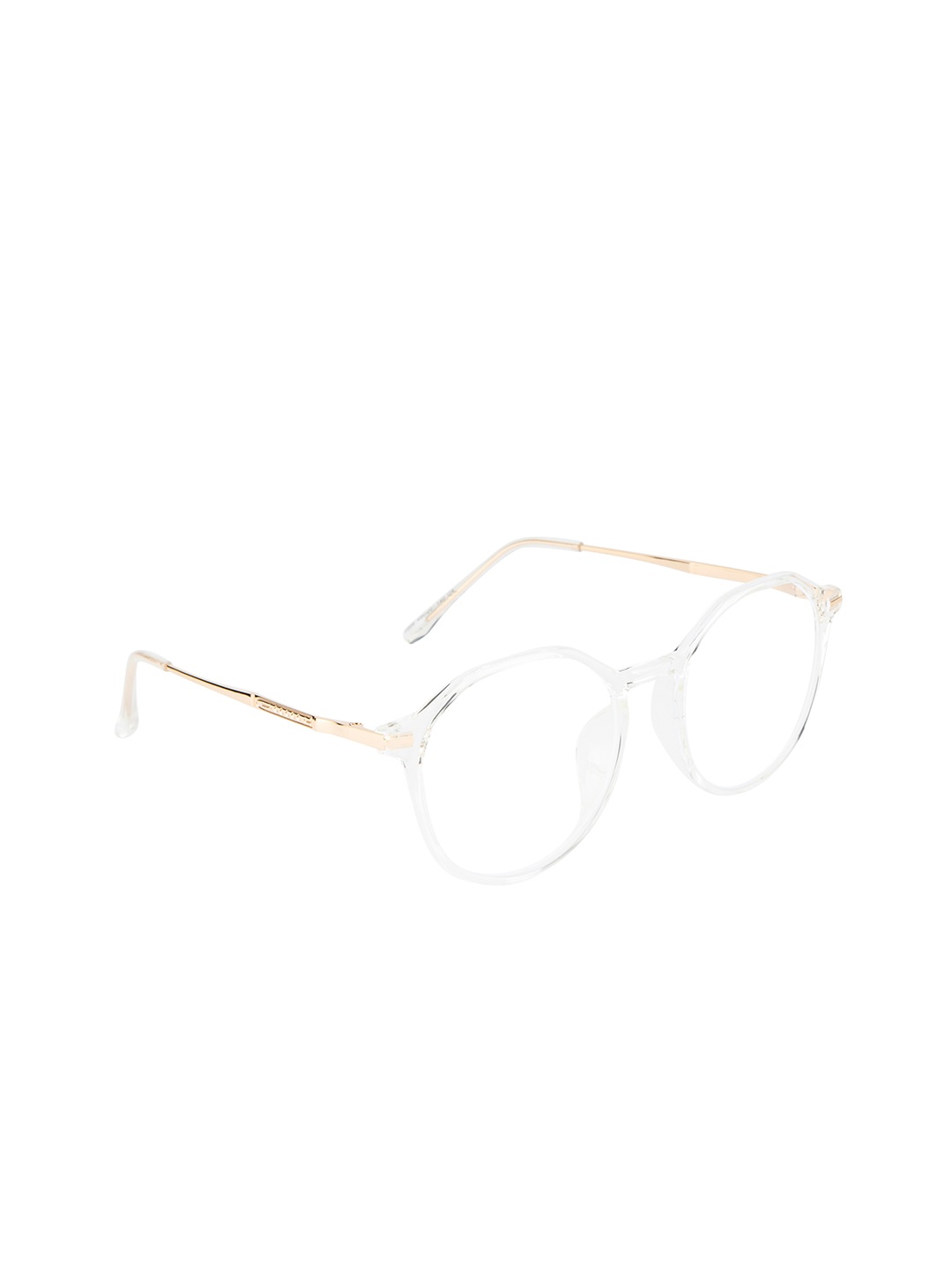 

Ted Smith Unisex Transparent & Gold-Toned Full Rim Round Frames