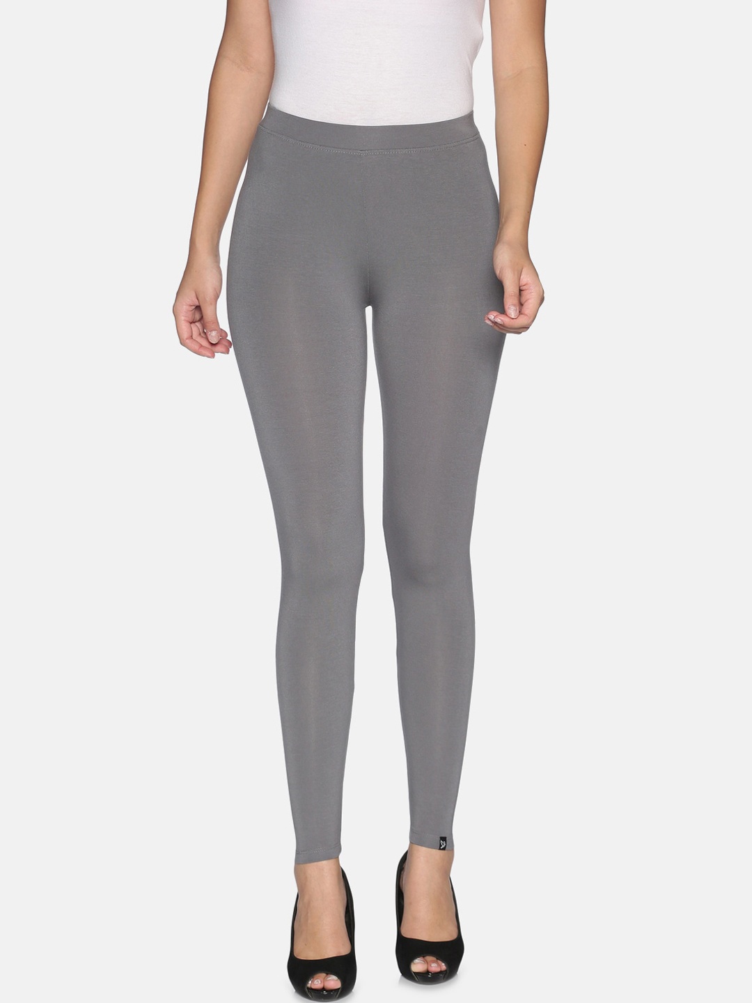 

TWIN BIRDS Women Grey Ankle-Length Leggings