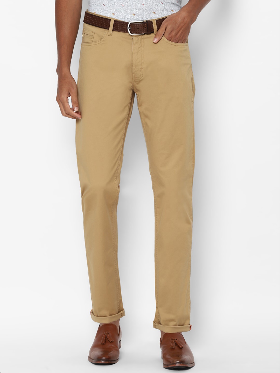 

Allen Solly Sport Men Khaki Slim Fit Regular Trousers