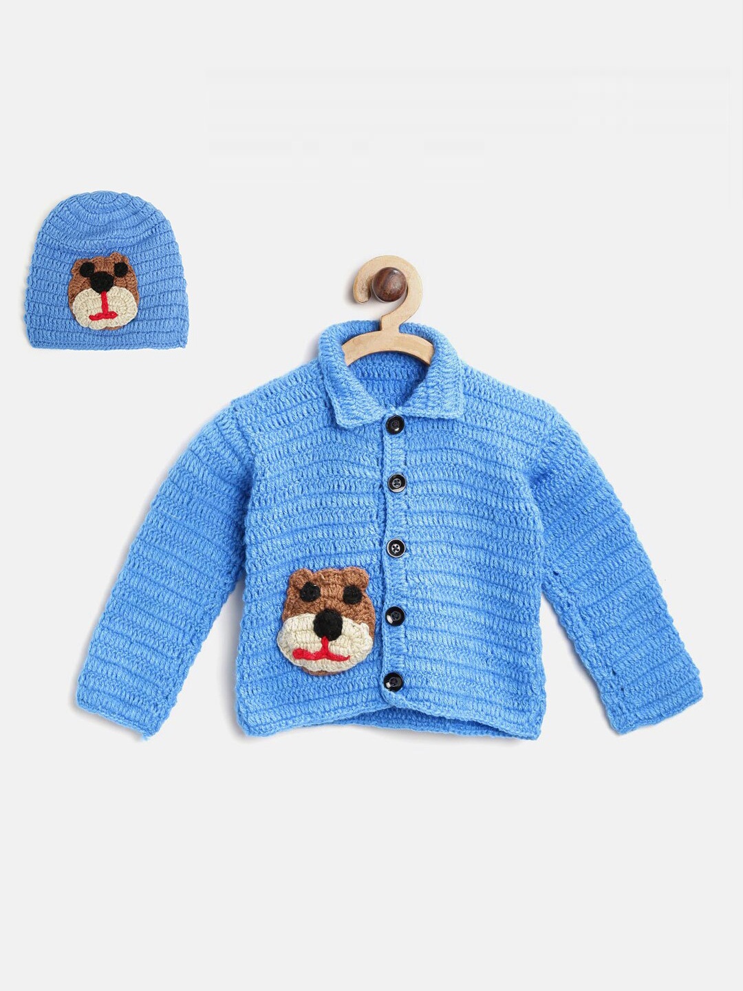 

CHUTPUT Kids Blue & Brown Animal Sweater Vest