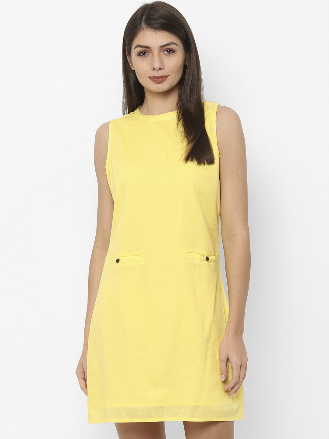 

Allen Solly Woman Yellow Solid Dress