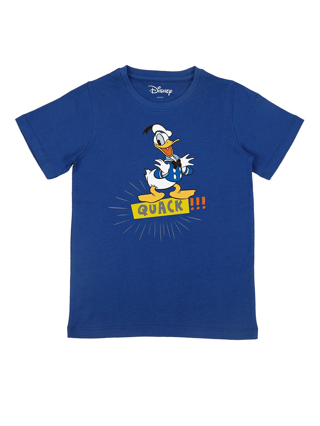 

Disney by Wear Your Mind Boys Blue Donald Duck Printed Cotton Pure Cotton T-shirt