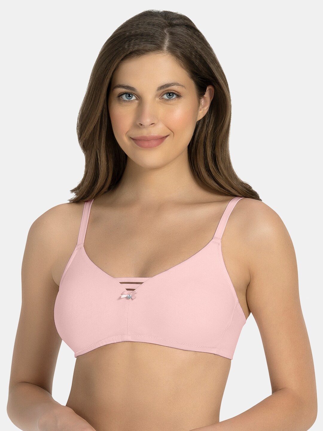 

Amante Solid Non Padded All Day Pretty Super Support Bra - BRA78401, Pink