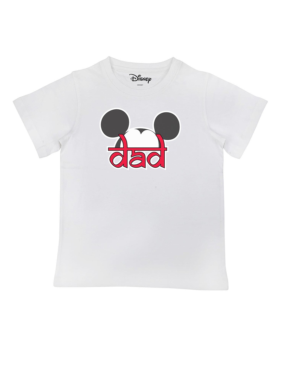 Disney by Wear Your Mind Boys White Pure Cotton Graphic Printed Casual Pure Cotton T-shirt
