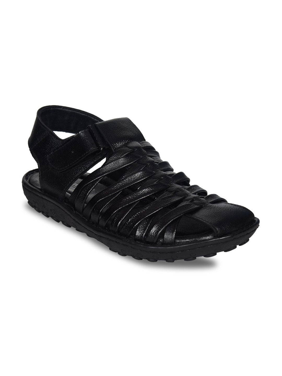 

Ajanta Men Black Fisherman Sandals