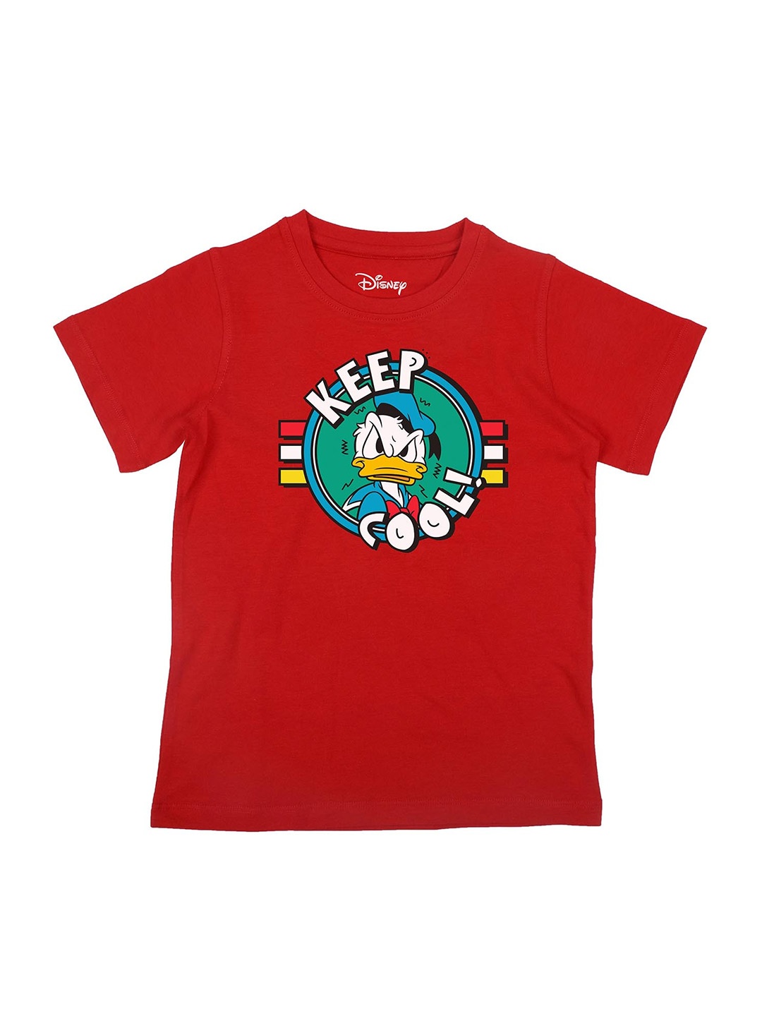 

Disney by Wear Your Mind Boys Red Printed Cotton Pure Cotton T-shirt